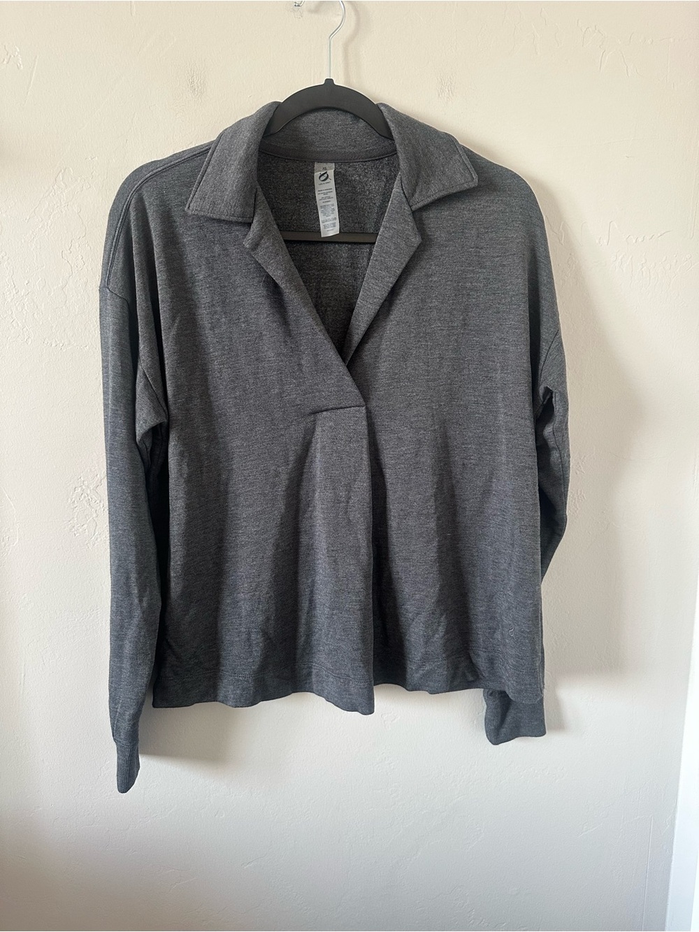 Lou & Grey Dark Gray Open-Front Knit Blazer